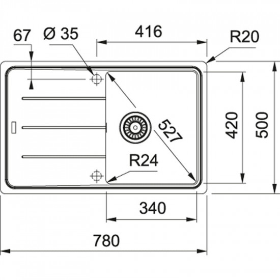 Кухонна мийка Franke Basis BFG 611-78 Сахара (114.0258.031)