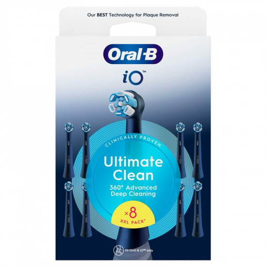 Насадка для зубної електрощітки Braun Oral-B iO RB CBF-8 Ultimate Clean Black (8 шт)