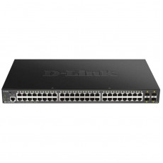 Комутатор D-Link DGS-1250-52XMP (48x1GE PoE, 4xSFP+, max PoE 370W, Smart)