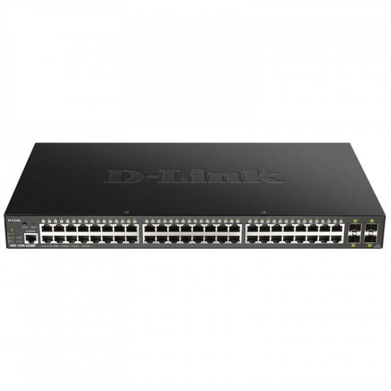 Комутатор D-Link DGS-1250-52XMP (48x1GE PoE, 4xSFP+, max PoE 370W, Smart)