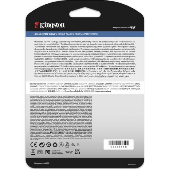 Накопичувач SSD 7.68ТB Kingston SSD DC600M 2.5" SATAIII 3D TLC (SEDC600M/7680G)