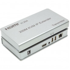 Подовжувач HDMI сигналу PowerPlant HDMI 1080P/60hz, до 200м, через CAT5E/6 (HDES200-KVM) (CA912940)