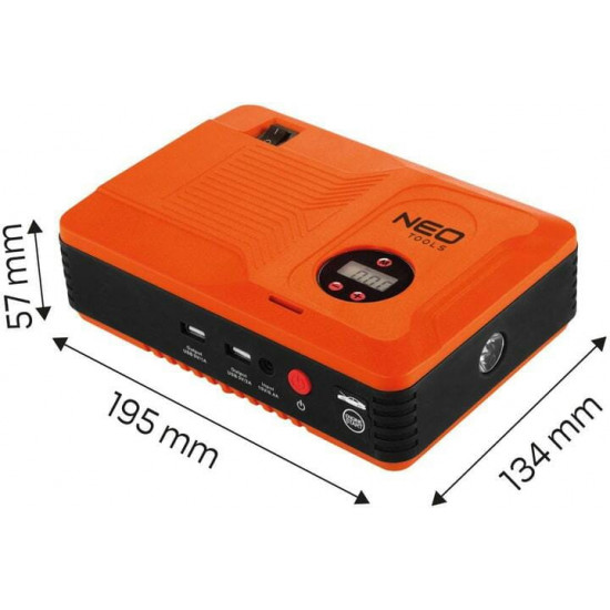 Пусковий пристрій для автомобілів NEO Tools Jumpstarter 14000 mAh (11-997)