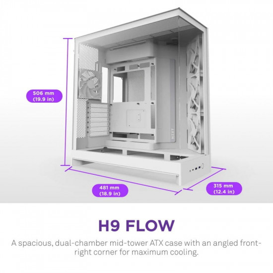 Корпус NZXT H9 Flow White (CM-H92FW-01)