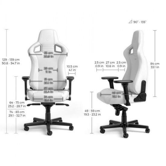 Крісло для геймерів Noblechairs Epic White Edition (NBL-EPC-PU-WED)