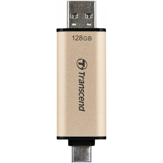 Флеш-накопичувач USB3.2+Type-C 128GB Transcend JetFlash 930С Beige (TS128GJF930C)