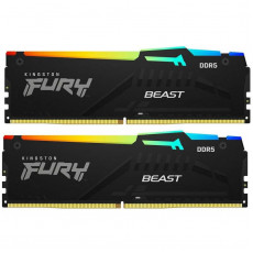 Модуль пам`яті DDR5 2x8GB/5600 Kingston Fury Beast RGB Black (KF556C40BBAK2-16)