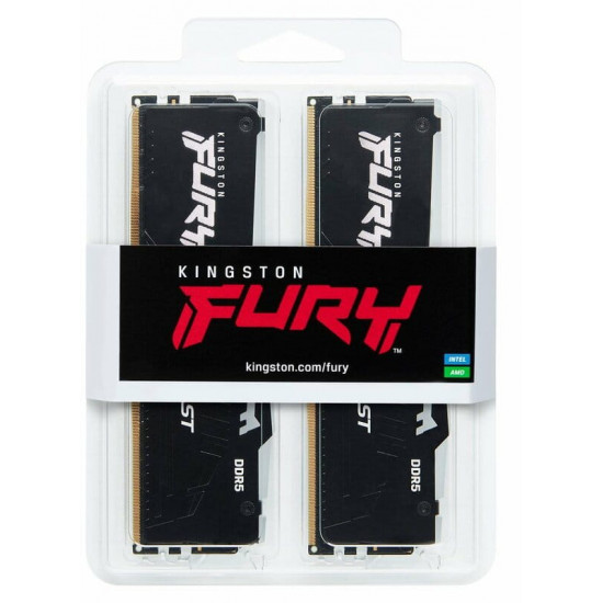 Модуль пам`яті DDR5 2x8GB/5600 Kingston Fury Beast RGB Black (KF556C40BBAK2-16)