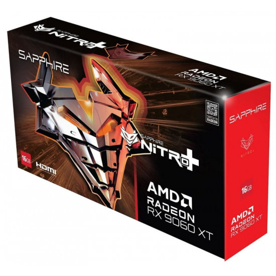 Відеокарта AMD Radeon RX 9060 XT 16GB GDDR6 Nitro+ Gaming OC Sapphire (11350-01-20G)
