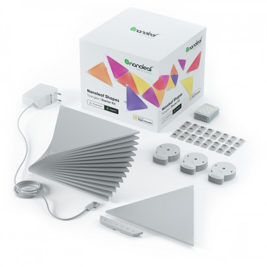 Розумна система освітлення Nanoleaf Shapes Triangles Starter Kit Apple HomeKit, 15 шт. (NL47-6002TW-15PK)