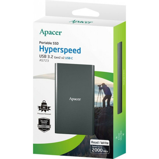 Накопичувач зовнішній SSD 512GB Apacer S723B (AP512GAS723B-1)