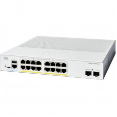 Комутатор Cisco Catalyst C1300-16P-2G (16хGE PoE, 2xGE SFP, 120 Вт, USB, керований)
