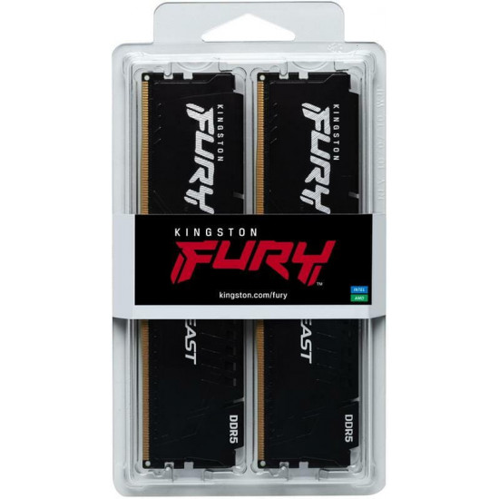 Модуль пам`яті DDR5 2x16GB/5600 Kingston Fury Beast Black (KF556C40BBK2-32)