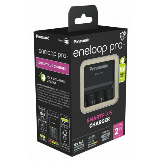 Зарядний пристрій Panasonic Smart-Quick Charger + Eneloop Pro BQ-CC55 AA/HR06 Ni-Mh 2500 mAh BL 4 шт