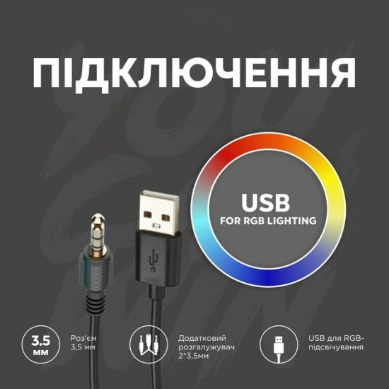 Гарнітура Canyon Darkless GH-9A Gaming 3.5 мм RGB Black (CND-SGHS9A)