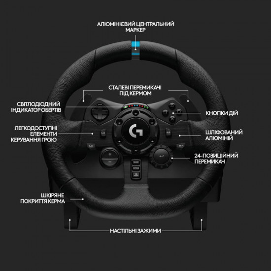 Кермо Logitech G923 for PS4 and PC Black (941-000149)