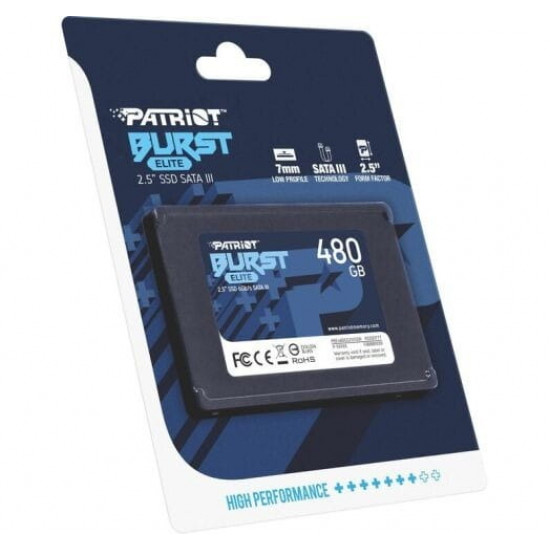 Накопичувач SSD  480GB Patriot Burst Elite 2.5" SATAIII TLC (PBE480GS25SSDR)