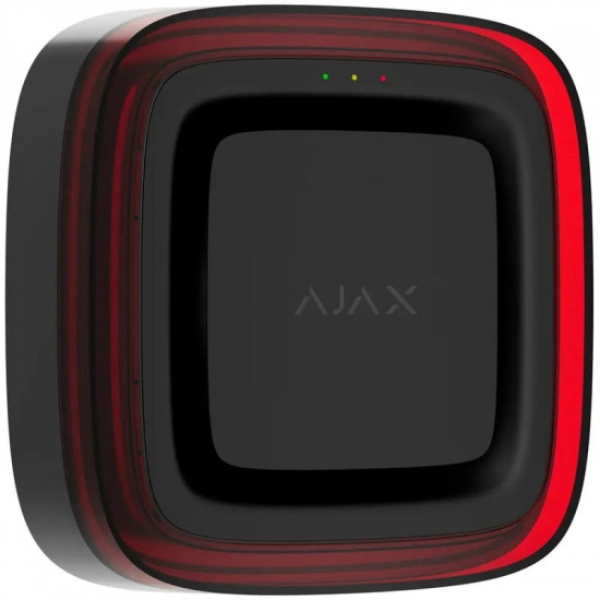 Бездротовий пожежний світлозвуковий датчик Ajax EN54 FireProtect Jeweller (Sounder/VAD) Black