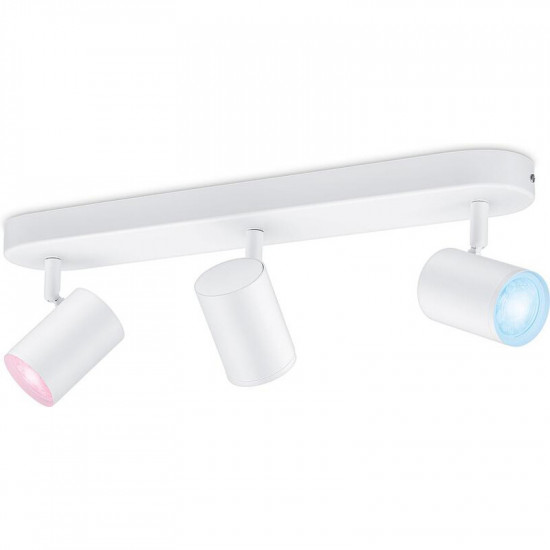 Світильник точковий накладний розумний WiZ Imageo Spots 3х5W 2200-6500K RGB Wi-Fi White (929002658901)