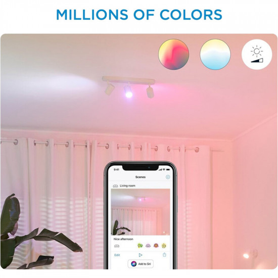 Світильник точковий накладний розумний WiZ Imageo Spots 3х5W 2200-6500K RGB Wi-Fi White (929002658901)