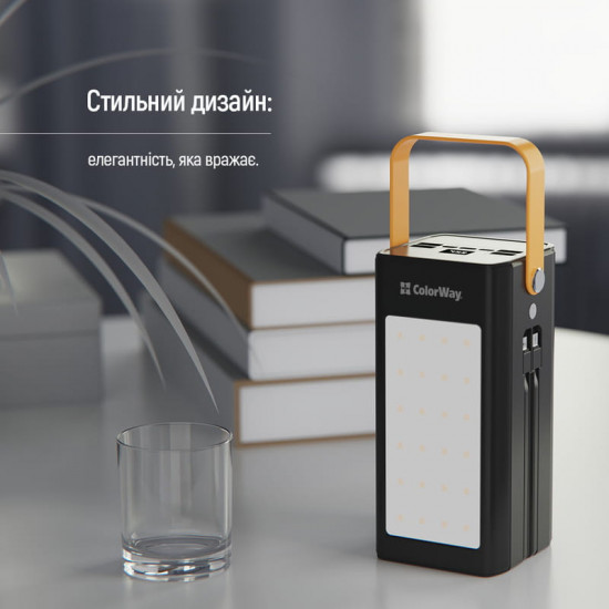 Універсальна мобільна батарея ColorWay LCD/Lamp 80000mAh Black (CW-PB800LPA8BK-PDD)