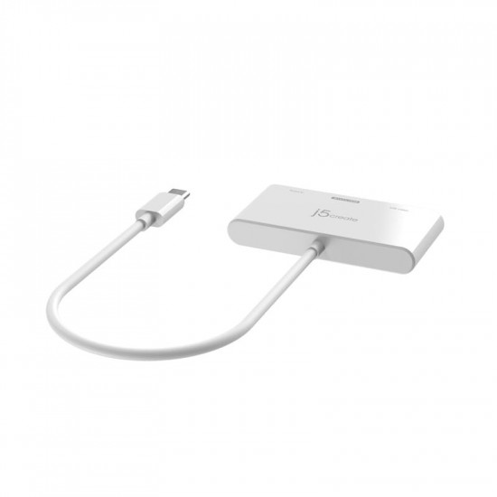 USB-хаб J5create USB-C 3-в-1 White (JCA399-N)