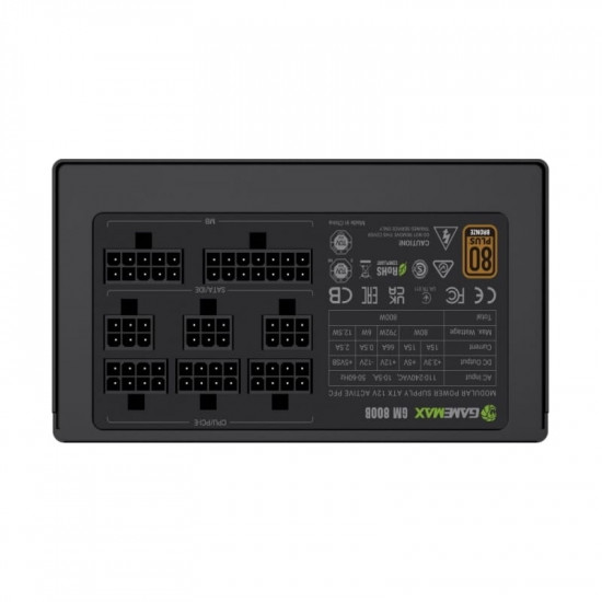 Блок живлення GameMax GM 800B Fully-modular New 800W Black