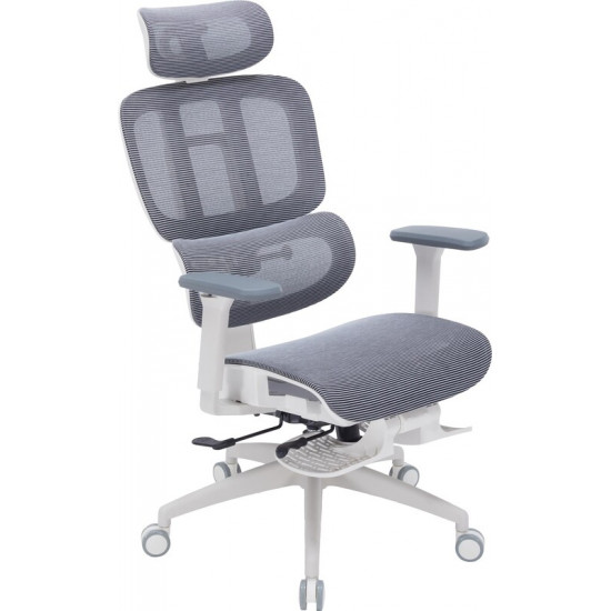 Крісло офісне Officepro Skyline Footrest White/Dark Gray (OC750-W-DG-DG)