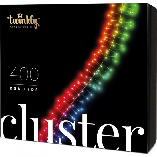 Smart LED гірлянда Twinkly Cluster RGB Gen II (TWC400STP-BEU) 400LED, 6м, BT+WiFi
