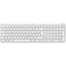 Клавiатура бездротова Logitech Signature Slim K950 US OffWhite USB (920-012466)