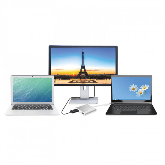 Адаптер J5create USB-A - 2 HDMI (M/F), Silver (JUA365-N)