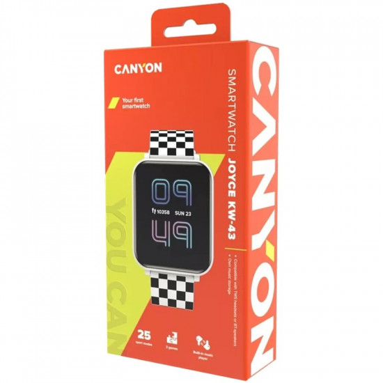 Дитячий смарт-годинник Canyon Joyce KW-43 Dual BT Music White (CNE-KW43WB)