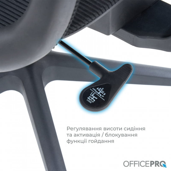 Крісло офісне Officepro Wave OC670-B-B-B Black