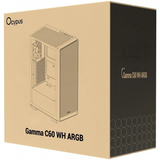 Корпус Ocypus Gamma C60 WH ARGB (GAMMA-C60-WHG400XX-GL)