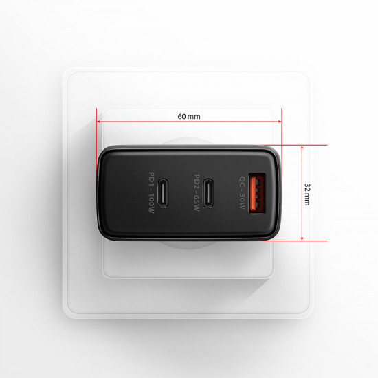 Зарядний пристрій Axagon 100W Black (ACU-DPQ100)