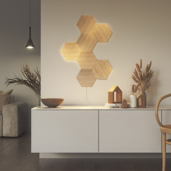 Розумна система освітлення Nanoleaf Elements - Hexagons Starter Kit Apple HomeKit, 7 шт. (NL52-K-7002HB-7PK)