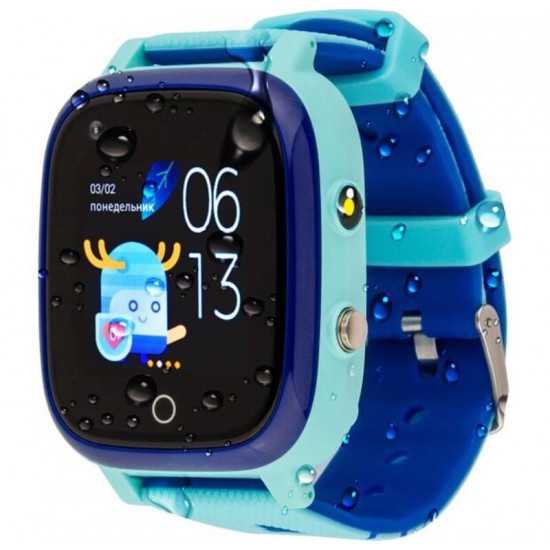 Дитячий смарт-годинник AmiGo GO005 4G WIFI Thermometer Blue