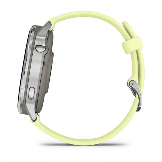 Смарт-годинник Garmin Venu 4 45mm Silver Bezel with Citron Silicone Band (010-03014-02)