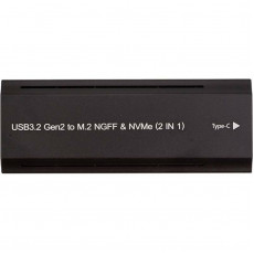 Зовнішня кишеня PowerPlant для SSD M.2 PCIe NGFF/NVMe USB3.2, 20Gbps (HC380527)
