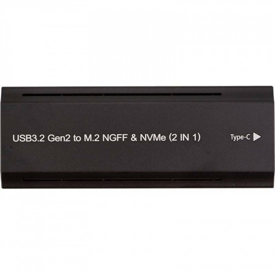 Зовнішня кишеня PowerPlant для SSD M.2 PCIe NGFF/NVMe USB3.2, 20Gbps (HC380527)