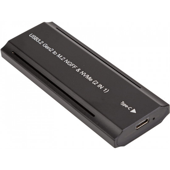 Зовнішня кишеня PowerPlant для SSD M.2 PCIe NGFF/NVMe USB3.2, 20Gbps (HC380527)