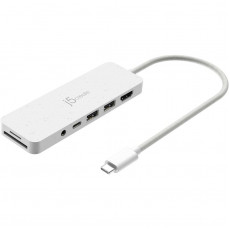 USB-хаб J5create USB-C 6-в-1 White (JCD373EW-N)