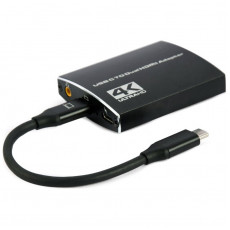 Адаптер Cablexpert USB Type-C - 2xHDMI + 3.5 мм (M/F) Black (A-CM-HDMIF2-01)