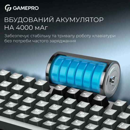 Клавіатура бездротова GamePro Asgard Ragnar Keychron Super Red Switch Black (MK285BK)