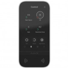 Бездротова сенсорна клавіатура Ajax KeyPad TouchScreen (8EU) ASP White