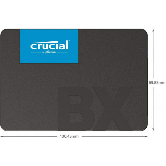 Накопичувач SSD 2TB Crucial BX500 2.5" SATAIII 3D NAND TLC (CT2000BX500SSD1)
