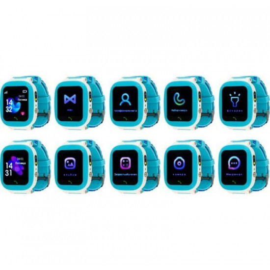Дитячий смарт-годинник AmiGo GO004 Splashproof Camera+LED Blue
