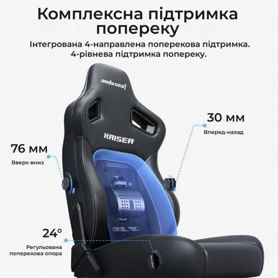 Крісло для геймерів Anda Seat Kaiser 4 V2 Size XL Black (AD12YDDC-XLL-20-B-CF-03)