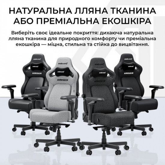 Крісло для геймерів Anda Seat Kaiser 4 V2 Size XL Black (AD12YDDC-XLL-20-B-CF-03)