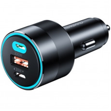 Автомобільний зарядний пристрій Choetech (2xUSB-C+USB-A) PD3.0 100W Black (TC0011-BK)